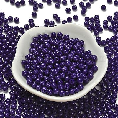 Rocailles en verre couleurs opaques&nbsp;SEED-C001-02B-01-1