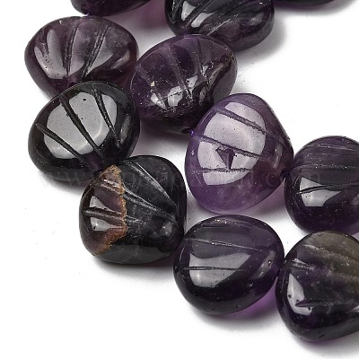Fili di perle intagliate di ametista naturale&nbsp;G-H339-A07-01A-1