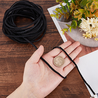 Genuine Leather Strip Cord Braiding String Lacing Craft DIY 3mm Flat 5  Yards NEW