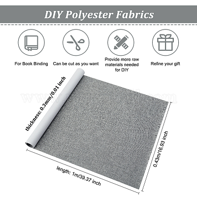 Wholesale OLYCRAFT 39.4x16.9 Inch Gray Book Binding Cloth Bookcover Fabric  Surface with Paper Backed Book Cloth Close-Weave Book Cloth for Book Binding  Scrapbooking DIY Crafts 