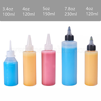 Squeeze Bottles 4oz With Red Tip Cap, 12pcs. Benecraft