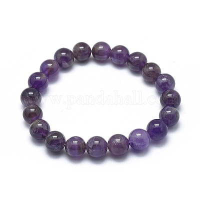 Braccialetti naturali ametista di stirata del branello&nbsp;BJEW-K212-B-034-1