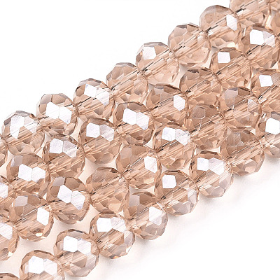 Chapelets de perles en verre électroplaqué&nbsp;EGLA-A034-T4mm-A29-1