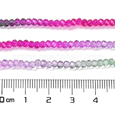Transparent bemalte Glasperlenstränge&nbsp;DGLA-A034-T2mm-A06-1