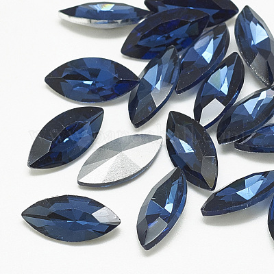 Torna a punta cabochon strass vetro&nbsp;RGLA-T083-6x12mm-13-1
