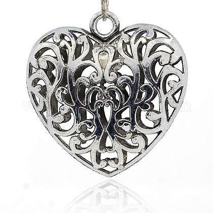Tibetan Antique Gold Scroll HEART Charms Pendants Earring Drops H157 20Pcs