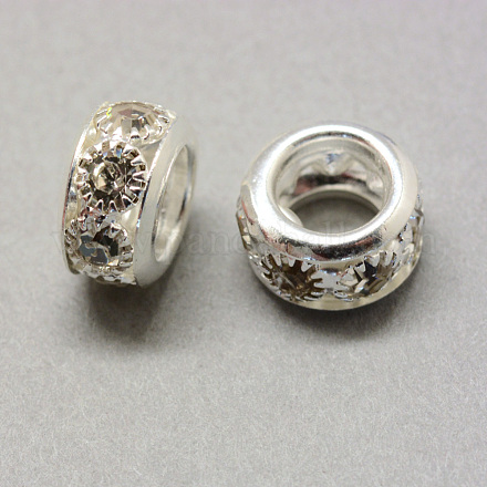 Abalorios de Diamante de imitación de latón X-KK-Q401-03S-1