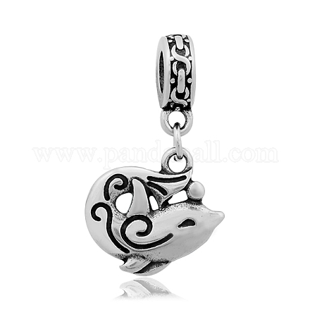 Dolphin 316 Stainless Steel European Dangle Charms STAS-O093-06-1