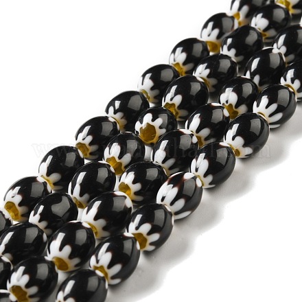 Chapelets de perles vernissées manuelles LAMP-C007-01-1