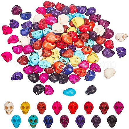 Perline sintetiche turchesi tinte in 15 colore G-GA0001-02-1