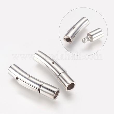 Tube 304 Stainless Steel Bayonet Clasps STAS-Q033-1-1