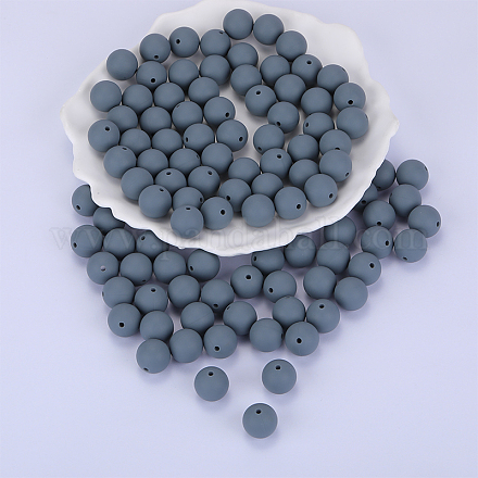 Круглые силиконовые фокусные бусины SI-JX0046A-10-1