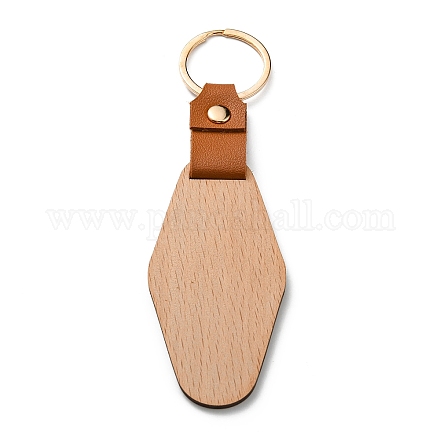 Schlüsselanhänger mit Anhänger aus Holz und Kunstleder PW23041896965-1