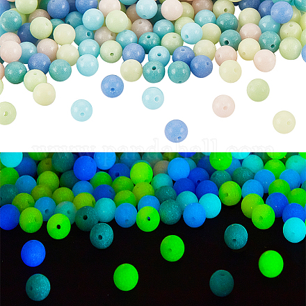 Olycraft 180 filo di perle di vetro rotonde in 6 colori GGLA-OC0001-16-1