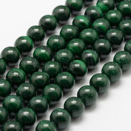 Natural Malachite Beads Strands G-F461-05-8mm-1