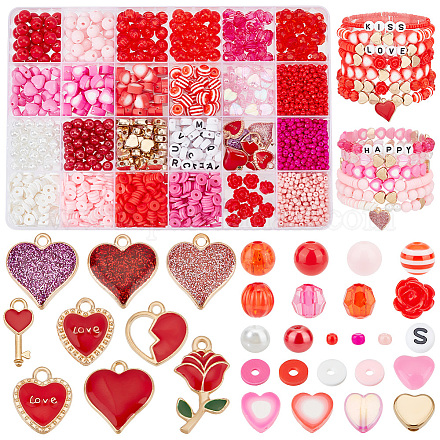PandaHall Elite DIY Valentine's Day Jewelry Making Finding Kit DIY-PH0017-70-1