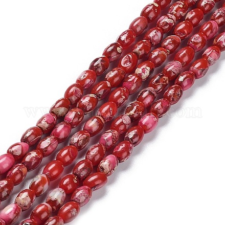 Fili di perle di diaspro imperiale naturale G-C034-05A-1