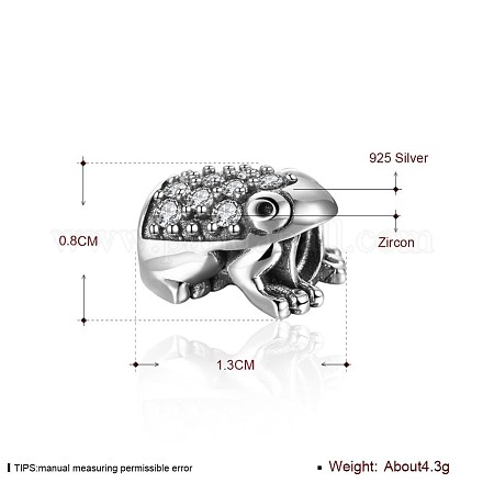 925 Thai Sterling Silver European Beads STER-BB26045-1