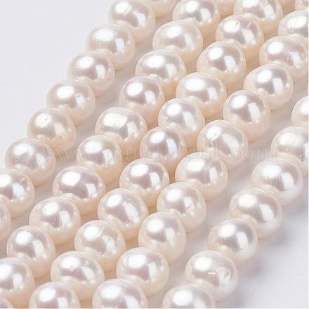 Fili di perle di perle d'acqua dolce coltivate naturali PEAR-D187-20-1