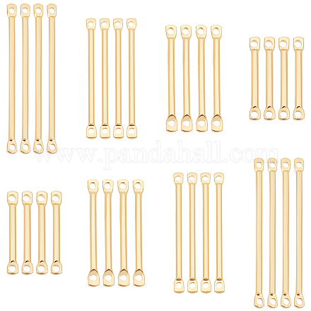 PandaHall 80pcs 14K Gold Plated Earring Links Bars Connectors FIND-PH0005-90-1