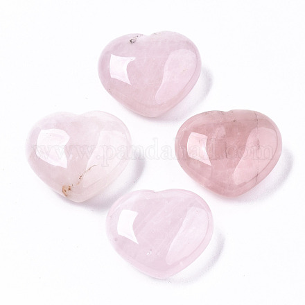 Natural Rose Quartz Heart Love Stone G-S364-062B-1