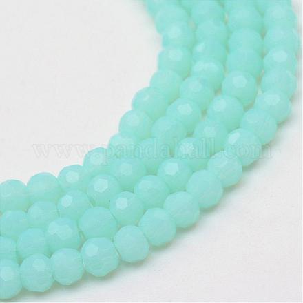 Opaque Solid Glass Bead Strands GLAA-R166-6mm-02J-1