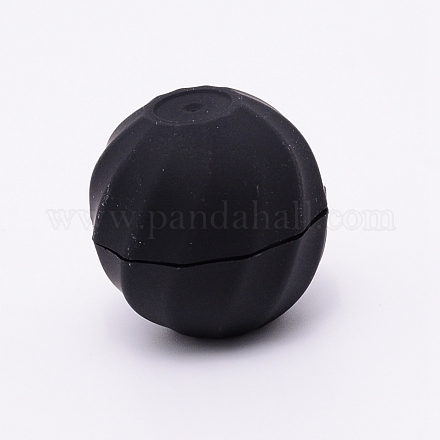 プラスチック製の空のリップクリーム球体容器  化粧品包装リップクリームボール  ブラック  4.2cm  内径：2.8のCM  容量：7g（0.23液量オンス）  4個/セット MRMJ-WH0064-26E-1
