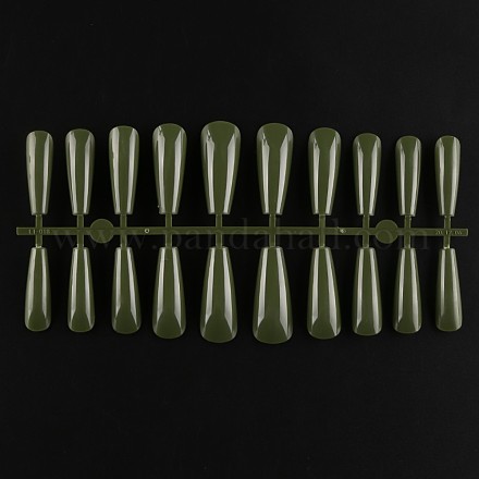 Faux ongle d'orteil sans couture en plastique de couleur unie MRMJ-R106-TBL020-1