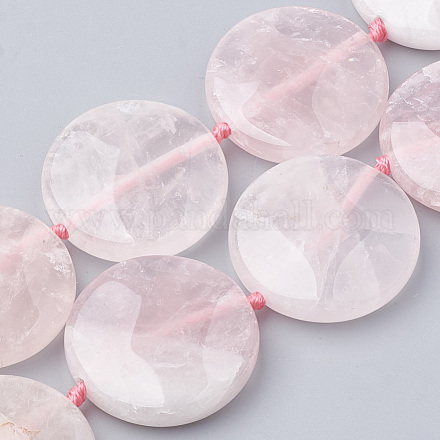 Rosa naturale fili di perle di quarzo G-T105-10-1
