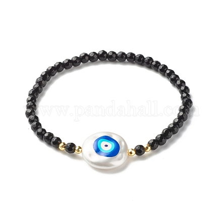 Evil Eye Stretch Bracelet for Girl Women BJEW-JB06959-01-1