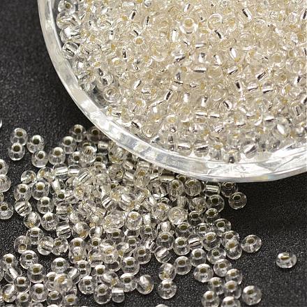 6/0 perles de rocaille rondes en verre transparent SEED-J010-F6-21-1