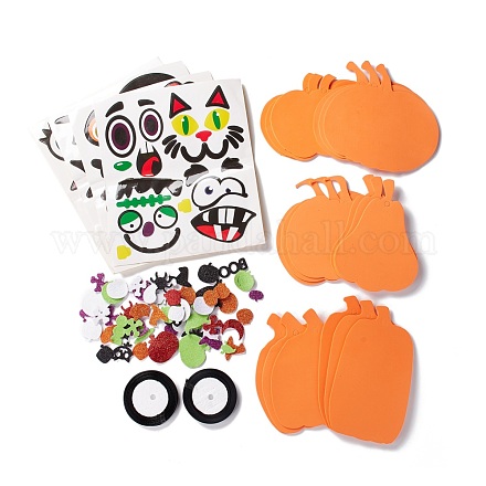 Kit di decorazioni per ciondoli zucca fai da te jack-o'-lantern DIY-P066-01-1