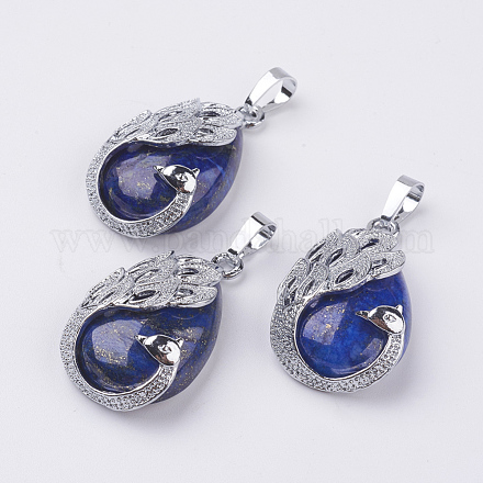 Pendentifs en lapis lazuli naturel G-E442-04Q-1
