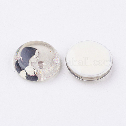 Tempered Glass Cabochons GGLA-22D-9-1
