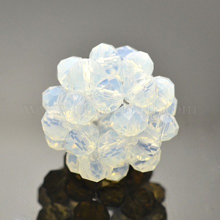 Transparent Glass Crystal Round Woven Beads GLAA-A034-8mm-A17-1
