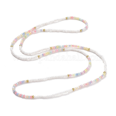 Chaînes de perles de taille élastique en perles de rocaille de verre NJEW-C00021-01-1