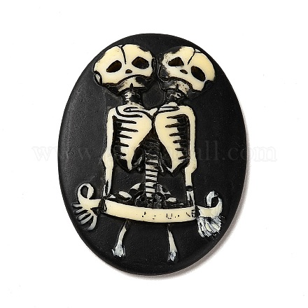 Halloween Opaque Resin Cabochons CRES-F023-05-1