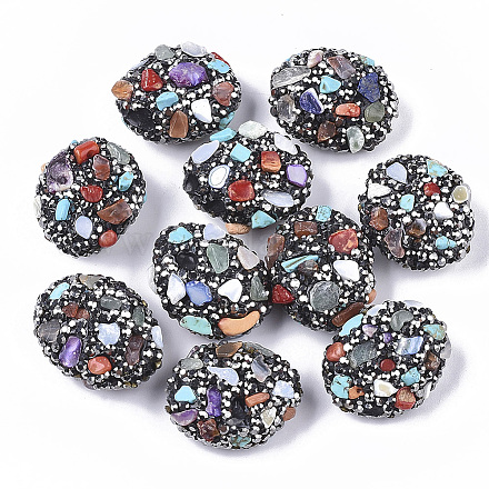Polymer Clay Rhinestone Beads RB-S055-21-1