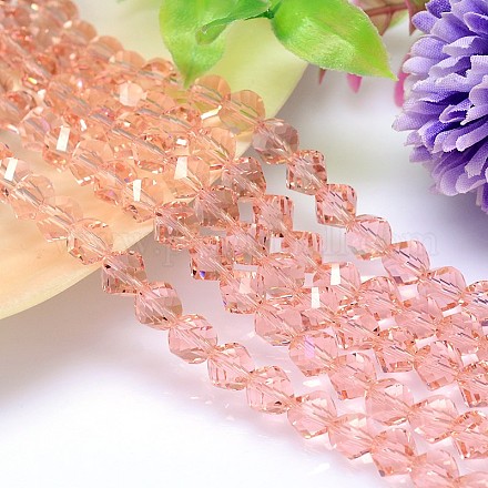 Faceted Polyhedron Imitation Austrian Crystal Bead Strands G-M183-8mm-30A-1