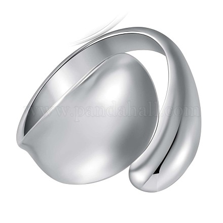 Массивное открытое кольцо-манжета для женщин с родиевым покрытием 925 пробы из стерлингового серебра JR909A-1