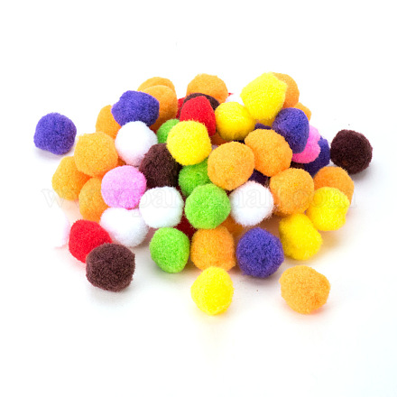 30mm multicolor сортированные pom poms шарики около 250pcs для украшения куклы ремесла diy AJEW-PH0001-30mm-M-1