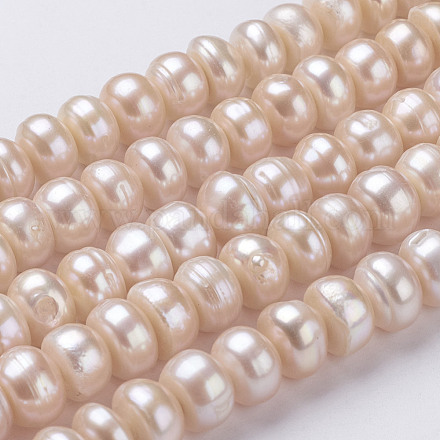 Fili di perle di perle d'acqua dolce coltivate naturali PEAR-P002-50-1