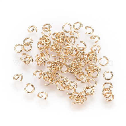 Long-Lasting Plated Brass Open Jump Rings KK-WH0028-01G-A-1