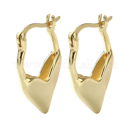 Rack Plating Brass Teardrop Hoop Earrings for Women EJEW-Q780-05G-1