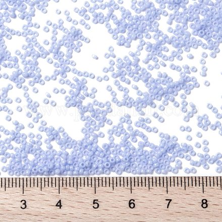 MIYUKIラウンドロカイユビーズ  日本製シードビーズ  （rr494)不透明瑪瑙青  15/0  1.5mm  穴：0.7mm  約27777個/50g SEED-X0056-RR0494-1