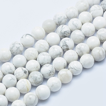Chapelets de perles en howlite naturelle X-G-P353-01-8mm-1