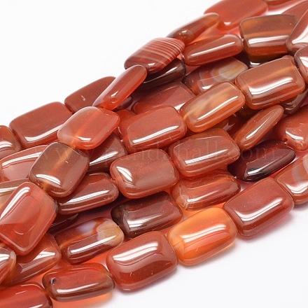 Dyed Natural Agate Rectangle Bead Strands G-L406-03C-1