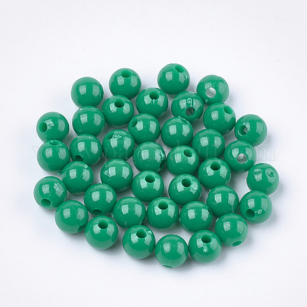 Perle di plastica opache X-KY-T005-6mm-611-1