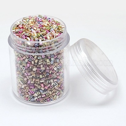 Boxed Electroplate Glass 11/0 Two Cut Seed Beads SEED-A014-11-QAM-B-1