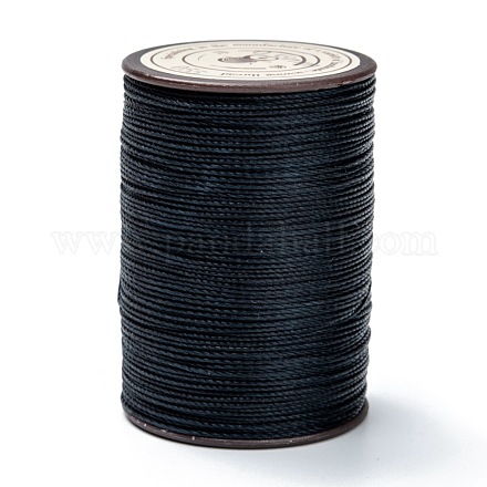 ラウンドワックスポリエステル糸ストリング  マイクロマクラメコード  ツイストコード  革縫い用  ミッドナイトブルー  0.55mm  約131.23ヤード（120m）/ロール YC-D004-02C-055-1